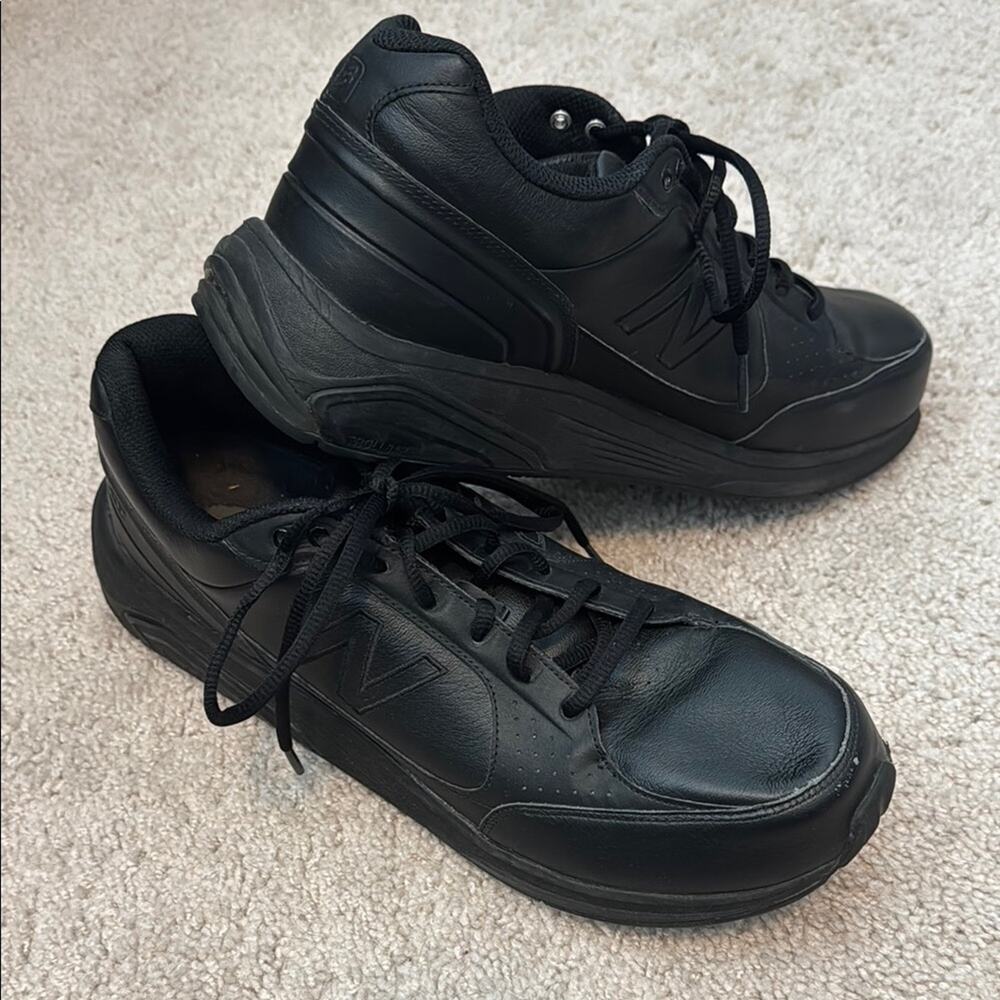 New Balance Black Leather Lace Up MW928 BK Walking Sneakers Shoes Men's 12.5